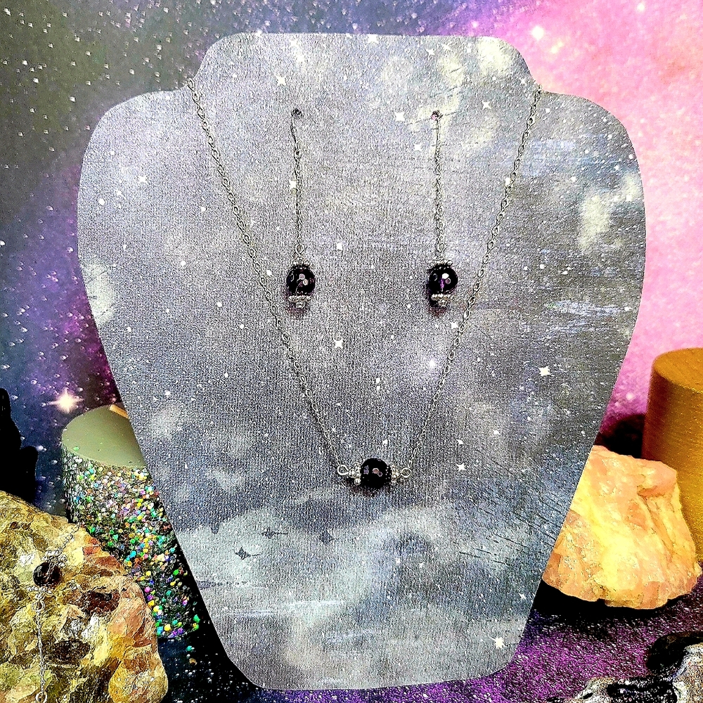 Faceted Amethyst Choker With Matching Earings